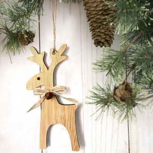 Kerstdecoraties Onvoltooide houten ornament rendier hangende verfraaiingen ambachten voor doe -het -zelf verf vakantie -decor