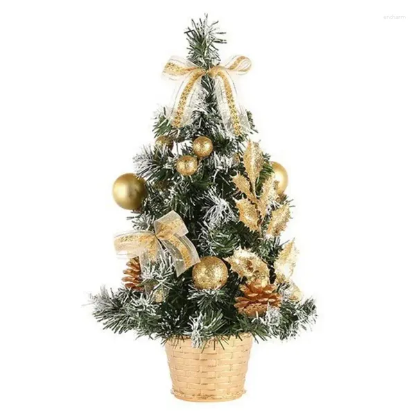 Decoraciones navideñas Diseño único Mini árbol artificial Durable Miniatura Respetuoso con el medio ambiente Pino falso resistente a la decoloración