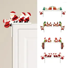 Décorations de Noël, cadre de porte Unique, accessoires décoratifs d'arbre, 4 Styles, décoration d'angle de Table du père noël