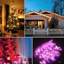 Décorations de Noël Guirlande lumineuse LED USB Guirlande intelligente Bluetooth App Lampe de contrôle Étanche Musique féerique extérieure pour la décoration d'arbre