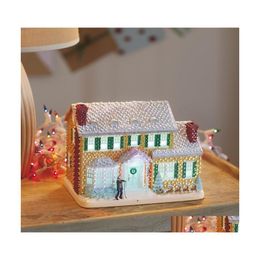 Kerstdecoraties Vakantie verlichte dorpsgebouwdecoratie voor thuislicht gloeiend klein huis creatieve cadeau drop levering ga dhrvm