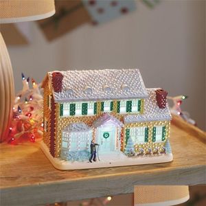 Kerstversiering Vakantie Verlicht Dorpsgebouw Decoratie Voor Thuis Licht Gloeiend Klein Huis Creatief Cadeau 220921 Drop Deli Dh0G1