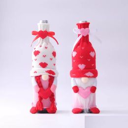 Kerstdecoraties Valentijnsdag Wijnfles er gezichtloze poppen Love Bag Set Home Party W01290 in voorraad Xu Drop Delivery Garden FES DH0FB