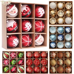 Kerstdecoraties Valery Madelyn 9pcs ballen 6 cm plastic boom hangende bal voor jaar decor 220914