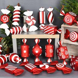 Kerstversiering Verschillende Stijlen 32cm Rode en Witte Kerstversiering Grote Kerst Snoep Ornament Kerstboom Decoratie Woondecoratie 231005