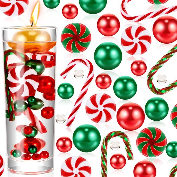 Decoraciones navideñas Florero Relleno Perla para - Candyland Perlas Geles de agua Cuentas Velas flotantes Mesa para el hogar Decoración de fiesta 221109