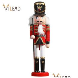 Kerstversiering Vilead 30 Cm Fijne Notenkraker Houten Ambachten Vintage Handwerk Thuis Woonkamer Decoratie Ornamenten Geschenken 201128 Dh7Pg