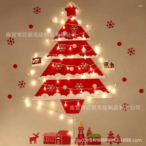 Décorations de Noël Décoration d'arbre mural Salon DIY avec lumières Fournitures de fête de Noël Plat