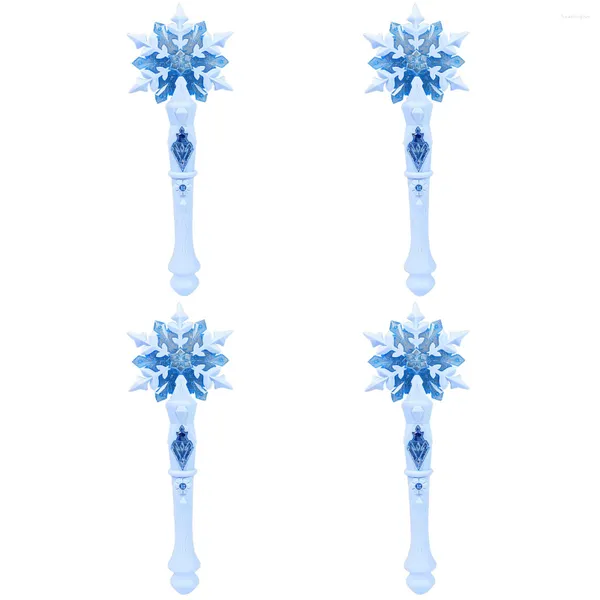 Décorations De Noël Baguette Toywands Flocon De Neige Filles Costume Accessoires Lumière Led Fournitures Fête Anniversaire Enfants Fée S Show Glowing