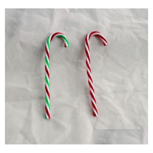 Decoraciones navideñas al por mayor 72 piezas / lote 15 cm Plástico Color Stick Candy Cane Drop Entrega Home Garden Festive Party Supplies Dhxdl