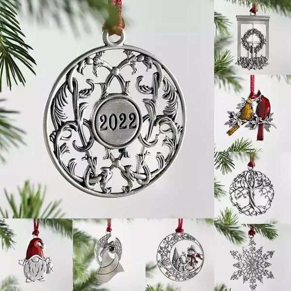 Décorations de Noël en gros divers styles pendentifs en métal rétro suspendus décoration d'arbre de luxe BBB16446