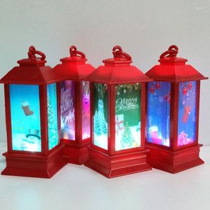 Decoraciones navideñas Linterna de viento Led Vela electrónica Luz Santa Muñeco de nieve Feliz Navidad Decoración para el hogar Árbol de Navidad Noel Regalos para niños