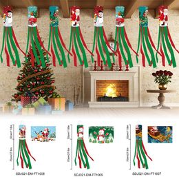 Kerstdecoraties Windsock vlaggen Winterweer Schoon buiten opknoping voor tuin terras gazon tuin veranda partij decor ow