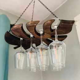 Decoraciones navideñas Copas de vino Titular de madera Monstera Rack Home Bar Colgando Percha de vidrio Botella Copa Bartender Stemware 231204