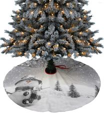 Kerstversiering Winter Sneeuwpop Sneeuwvlokken Boom Rok Kerst Decor Voor Huishoudelijke Benodigdheden Rond