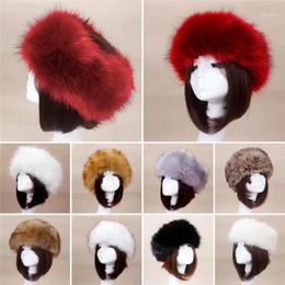 Décorations de noël femmes chapeaux 2021 dame russe tique moelleux fourrure chapeau bandeau hiver cache-oreilles Ski femme chapeaux1