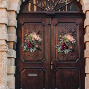 Couronne de cheval en bois, décorations de noël, décoration de Dressage, guirlande d'année, porte extérieure suspendue en bois, Z0l2