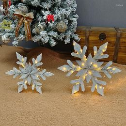 Kerstdecoraties houten led lamp met beugel sneeuwvlok boomdecoratie decoracion de navidad para casa