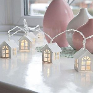 Kerstdecoraties houten kamer decoratief led huis snaar licht bruiloft feestbenodigdheden home decor hutlampje