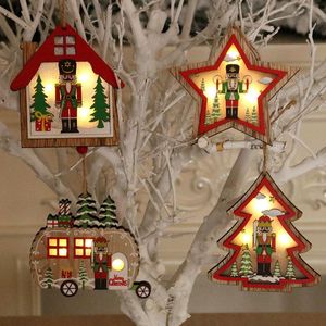 Kerstdecoraties houten plakjes diy houten ornamenten onafgewerkte voorgevulde cirkels voor ambachten centerpieces met Ledchristmas
