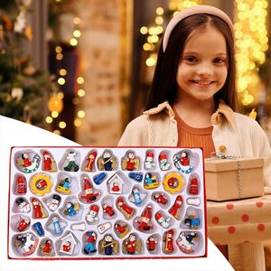 Décorations de Noël artisanat en bois boîte-cadeau pendentif arbre enfants ensemble pour la maison