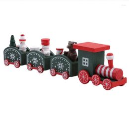 Kerstdecoraties houten kleine trein huisdecoratie voor decor ornamenten jaar benodigdheden