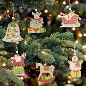 Kerstdecoraties houten muur kalender ornamenten Xmas Tree Diy Hanging Home Anti-Cracking Small Jiugongge Birthday Board