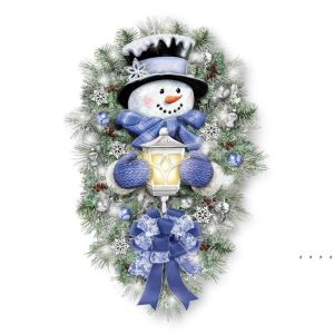 Kerstversiering Krans Deursticker Sneeuwpop Muur Raam Kerstdecoratie Navidad Decor 925