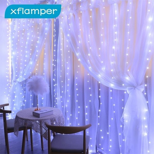 Décorations de Noël XFLAMPER Guirlande lumineuse à LED avec 8 modes d'éclairage Cooper Fairy Lights Intérieur Patio Home Party 220927