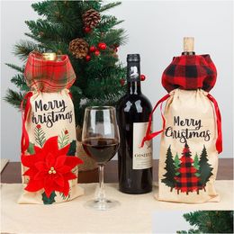 Kerstversiering Kerstversiering Claus Wine Er Faceless Evade Glue Doll Wijnfles Decoratie Kerst Nordic Land God Santa Dhxts