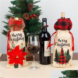 Kerstversiering Kerstversiering Claus Wine Er Faceless Evade Glue Doll Wijnfles Decoratie Kerst Nordic Land God Santa Dh25L