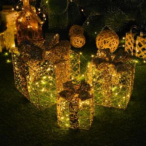 Kerst decoraties Jaar Gift Led Licht Nacht Decor Tree Decoratie Box Party Boxes OrnamensSchristmas
