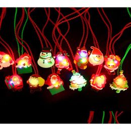 Decoraciones navideñas Año Light Up Collar Decoración Braceletas Led para niños Juguetes de regalo para niñas para niños 20226817022 Drop entrega Ho Dhcdw