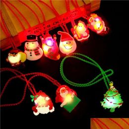 Décorations de Noël Année Lumière Collier Décoration Bracelets LED Children Children Gift Toys For Kids Girls FY2550 BB1116 DROP DIVRITEUR DHHEN