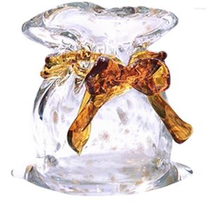 Décorations de Noël ZQ Vase en verre Style Pot de fleurs créatif Transparent Décoration de la maison Nordique Petits ornements Bourse
