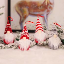 Decoratieve kerstartikelen Gebreide wollen bosmanpop Kleine hanger Anonieme pop Kerstboom decoratieve hanger