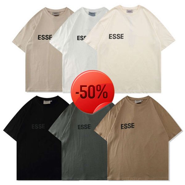 Noël Discount Craft Hommes T-shirts Top T-shirts Hommes Femmes Créateur de mode Ess T-shirt Street Casual Fog T-shirts FG à manches courtes 1977 Polos d'impression stéréo en coton S