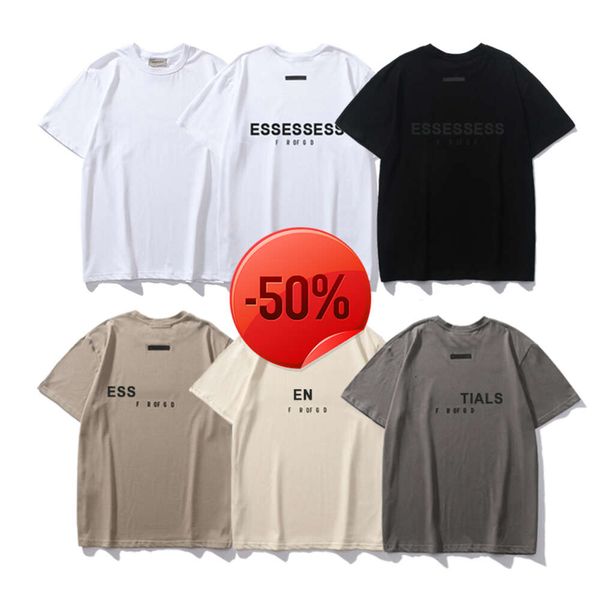 Remise de Noël ~ LuxuryT-Shirt Ess T-shirts pour hommes T-shirts de créateurs T-shirts de mode Hommes Femmes Dieu à manches courtes Hip Hop Streetwear Tops Vêtements de sport ClothesSML