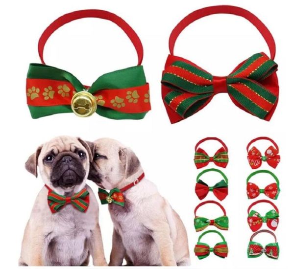 Dog de Navidad Cat Bow Lays Pets Pets Gift Pets Collar Holiday Wedding Decoration Accesorios para perros 6579830