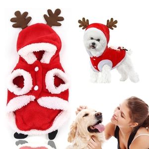 Noël chien vêtements coton hiver pour petit s Teddy vêtements chiot manteau chaud Hoodies Chihuahua salopette Y200917