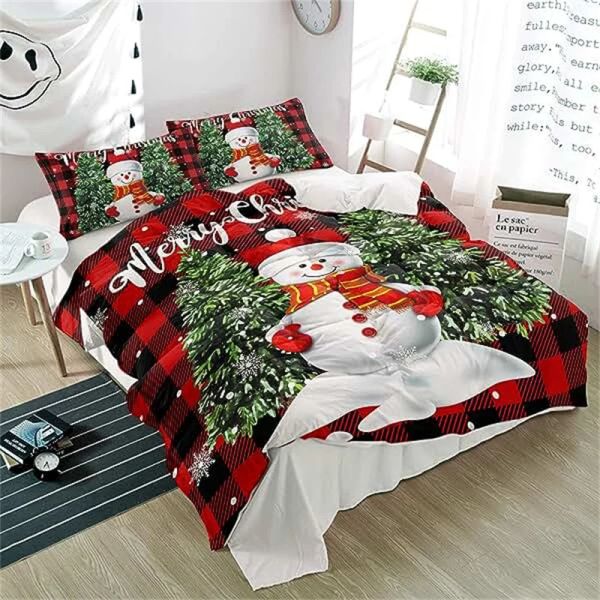 Tapa de edredones de Navidad Redding Redding Juego de ropa de cama para niñas Decoración de la habitación de las niñas del árbol del árbol del árbol de Navidad azul Tema de año nuevo Western Año Nuevo