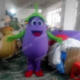 Costume de mascotte d'aubergine de Noël de qualité supérieure Halloween robe de soirée fantaisie personnage de dessin animé tenue costume carnaval unisexe tenue accessoires publicitaires