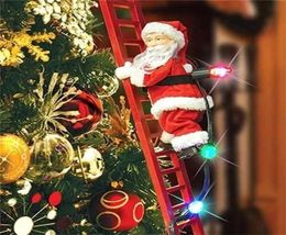 Noël électrique père noël escalade échelle poupée décor de noël enfant cadeau décorations de noël pour la maison joyeux noël 2010199927465