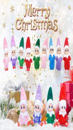 Christmas Elf Babies avec des jambes à bras mobiles muettes Accessoires de maison de poupée PVC PVCAL