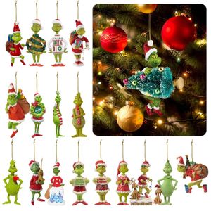 Christmas Elf Doll Green Hair Monster Dolls Christmas Tree Pendant 2024 pour le décor du Nouvel An à la maison