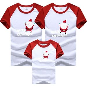 Christmas Family Matching Clothes Year Cartoon Print T-shirt Mama en dochter Vader Zoon Kijk Outfits 210521