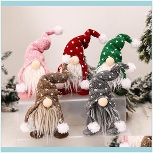 Fournitures de fête de Noël Décorations de jardin de Noël pour arbre Gnome Elf Doll Home Cadeau Navidad Noe Année 20211 Drop Delivery 2021 F