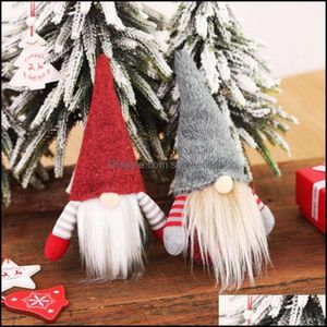 Fournitures de fête de Noël Home Gardenchristmas Gnome suédois fait à la main Scandinave Tomte Santa Nisse Nordic Peluche Toy Table Ornamen