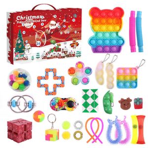 Christmas Fidget Toy Advent Kalender voor Meisjes Jongens Kinderen Volwassenen Ontwerper Surprise Relief Stress Count Down Holiday Party