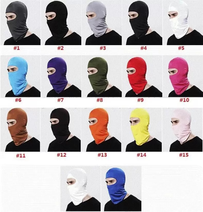 Auto-deelmiddel Ski Snowboard Wind Cap Outdoor Balaclavas Sporthals Face Mask Mask Maskeren Politie Cycling Motorfiets Party Maskers 17 kleuren FY7040